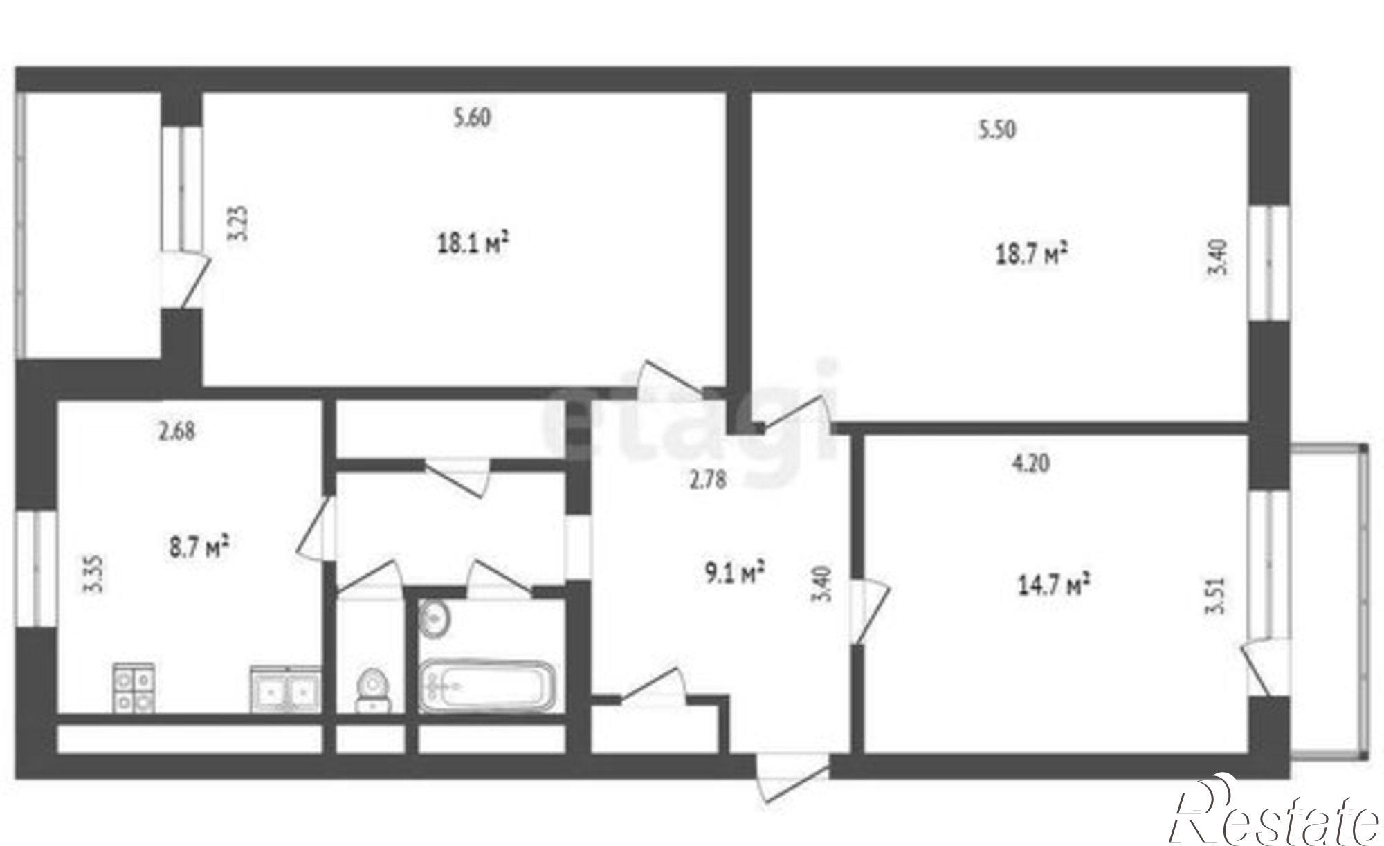 Купить квартиру за 9 000 000 рублей на ул Советская, 84