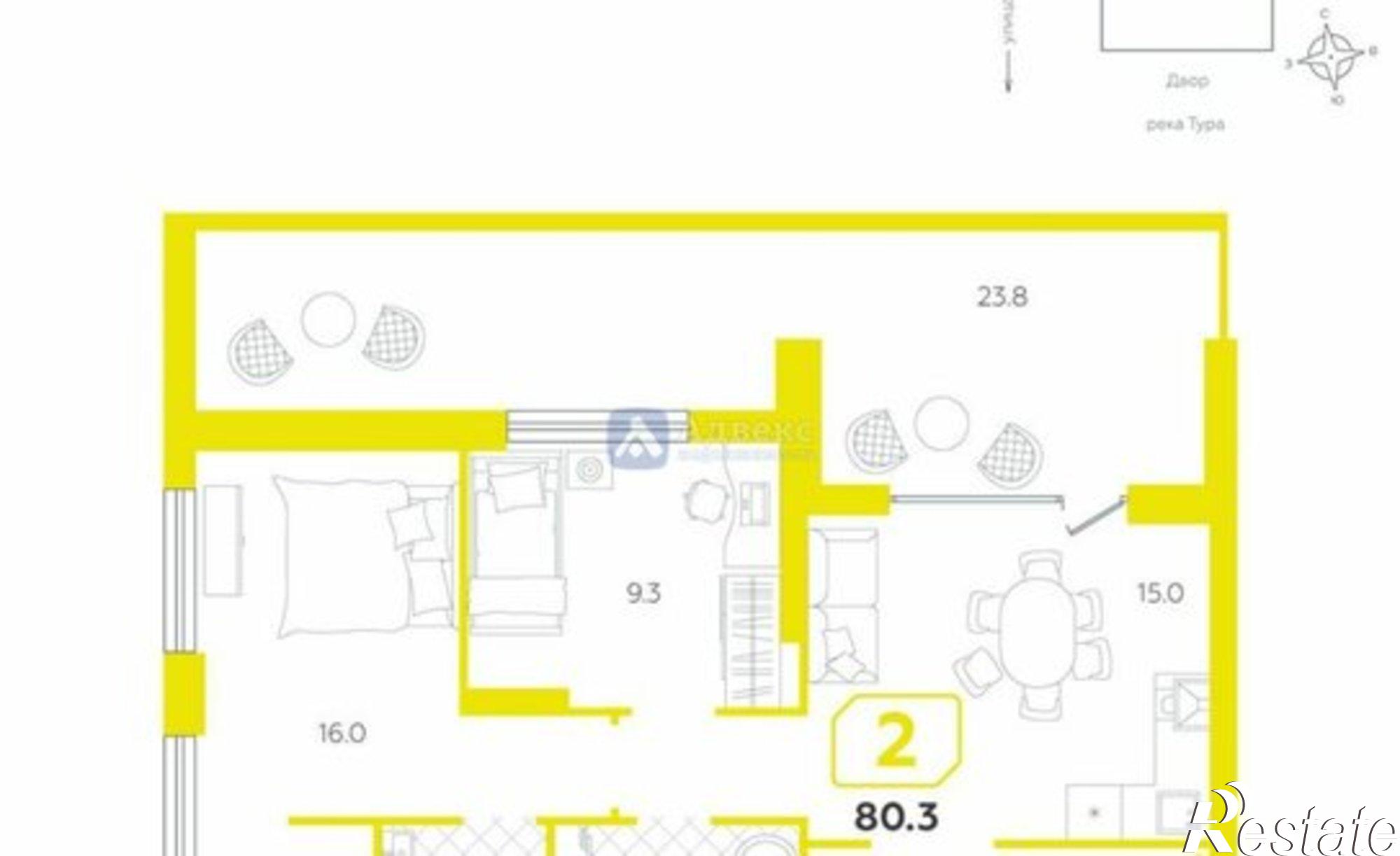 Купить квартиру за 13 426 000 рублей на ул Евгения Войнова, 3