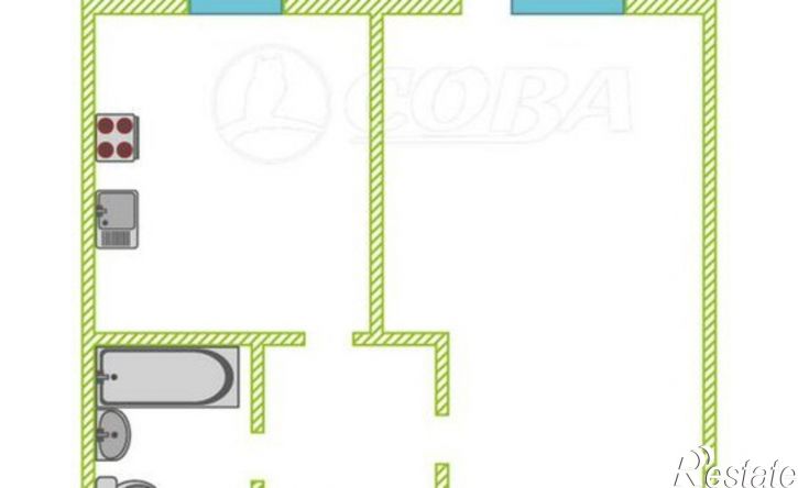 1-комн квартира ул Западносибирская, 22,  д. 22