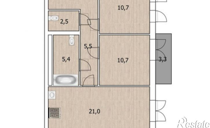 2-комн квартира ул Республики, 205,  д. 205