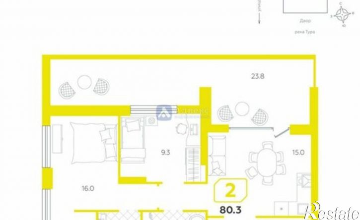 2-комн квартира ул Евгения Войнова, 3,  д. 3