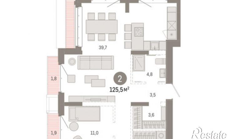 2-комн квартира в новом доме Минская улица, 92 к2,  д. 92 к2