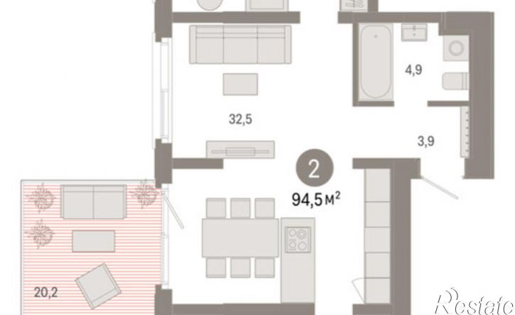 2-комн квартира в новом доме Минская улица, 92 к2,  д. 92 к2