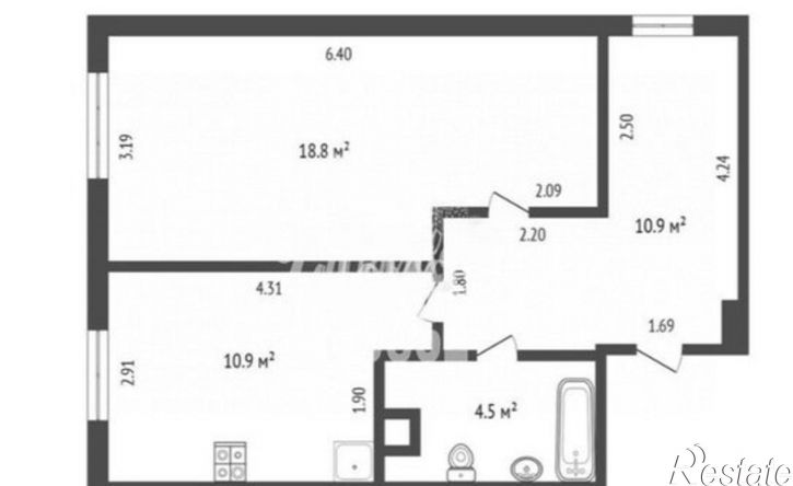 1-комн квартира улица Эрвье, 28,  д. 28