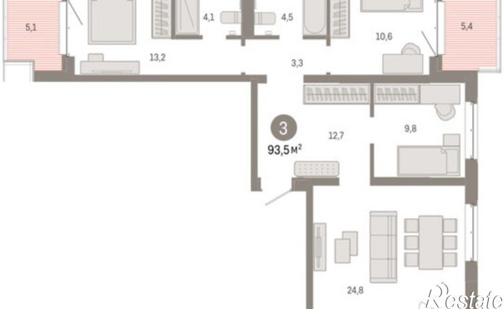 3-комн квартира в новом доме ул Минская, 69,  д. 69