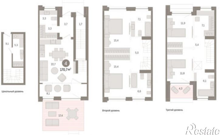 4-комн квартира в новом доме ул Урайская, 67,  д. 67