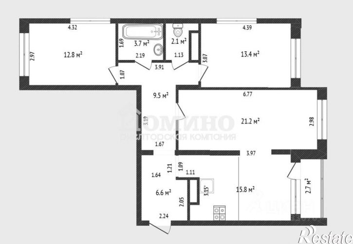 3-комн квартира улица Пожарных и спасателей, 14,  д. 14