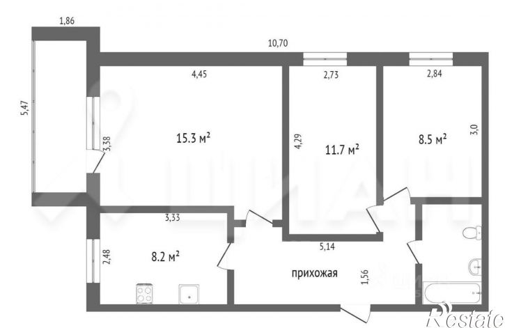 3-комн квартира ул Боровская, 2б,  д. 2б