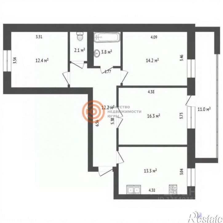 3-комн квартира ул Прокопия Артамонова, 5,  д. 5