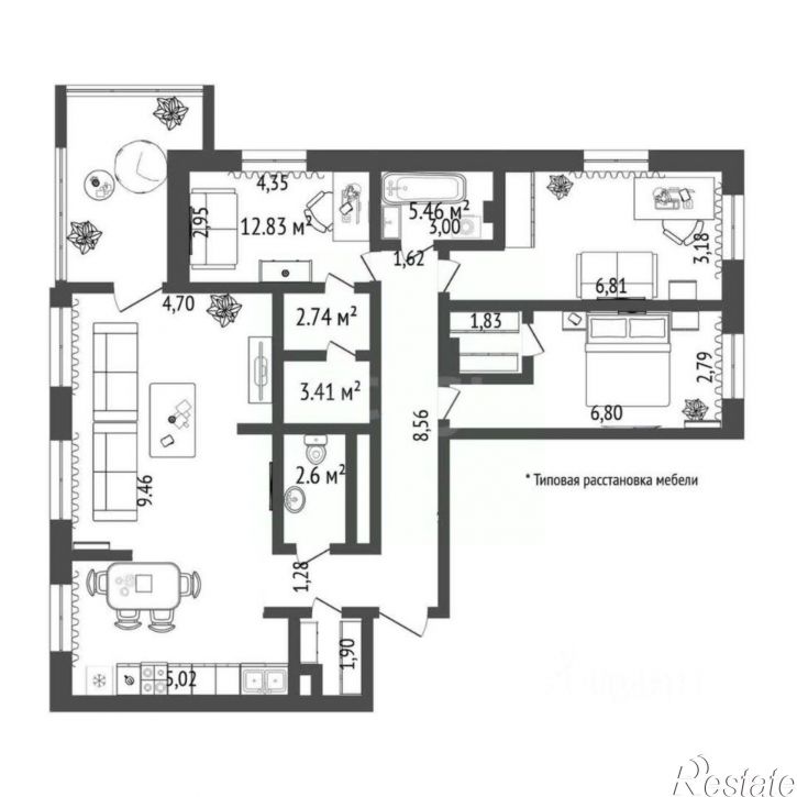 3-комн квартира ул 50 лет Октября, 57б,  д. 57б
