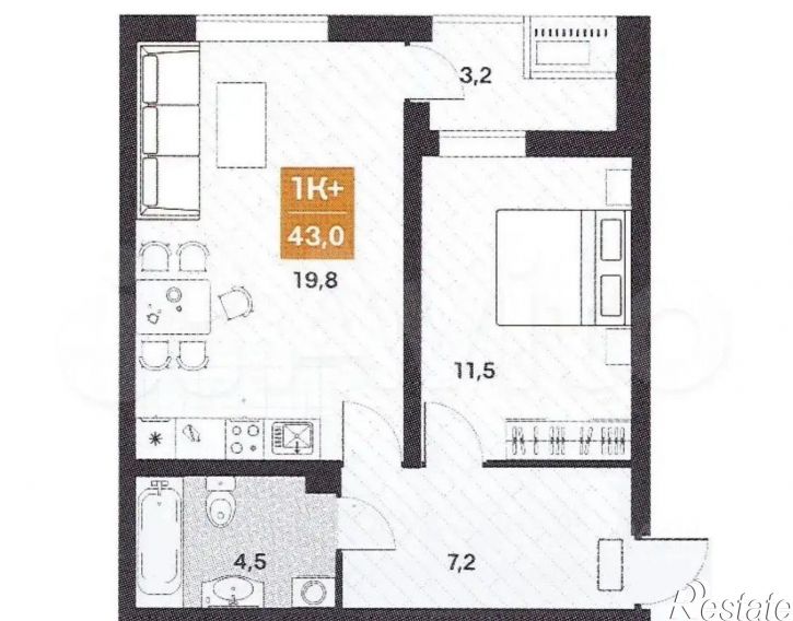 2-комн квартира ул Виктора Тимофеева, 9,  д. 9