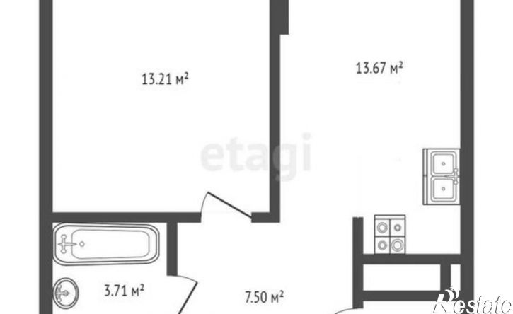 1-комн квартира ул Андрея Приказнова, 7,  д. 7