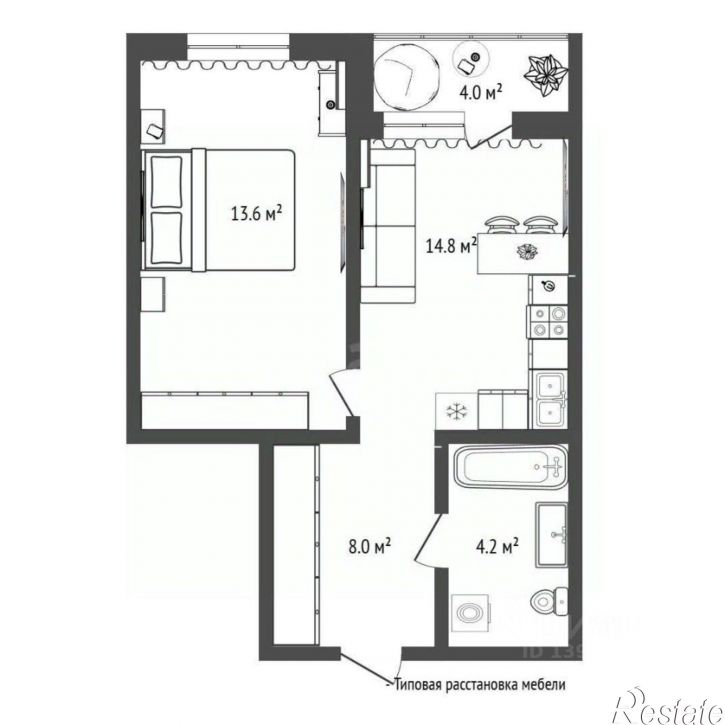 1-комн квартира ул Мельникайте, 36 1,  д. 36 1,  к. 1