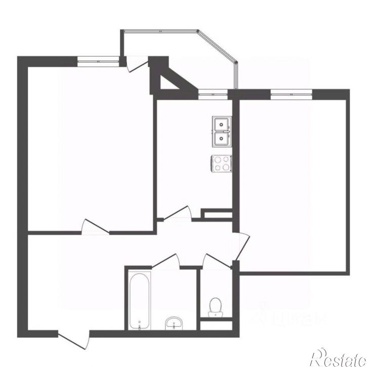 2-комн квартира ул Николая Чаплина, 113,  д. 113