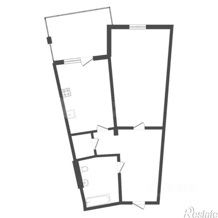 1-комн квартира ул Федюнинского, 7 1,  д. 7 1,  к. 1