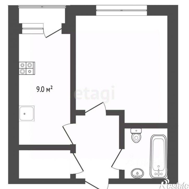 1-комн квартира ул Газовиков, 12,  д. 12