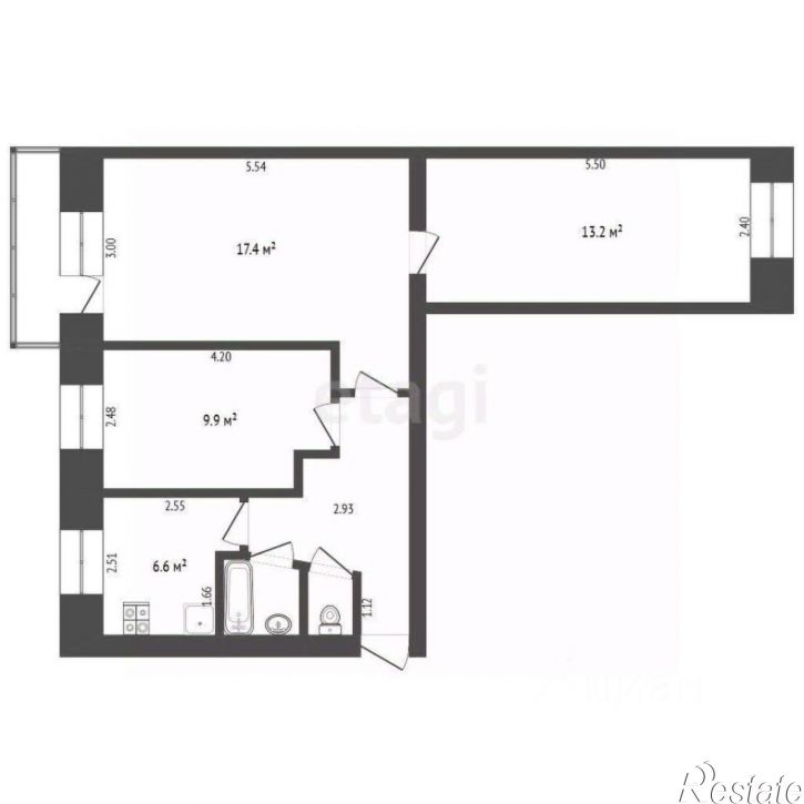 3-комн квартира ул Комбинатская, 38,  д. 38