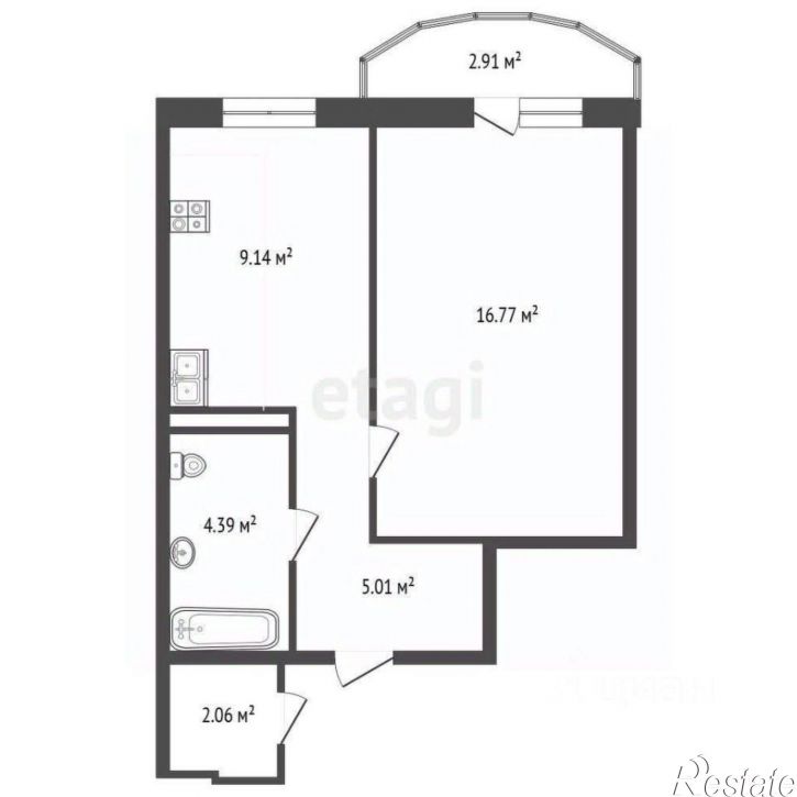 1-комн квартира ул Беловежская, 19 2,  д. 19 2,  к. 2