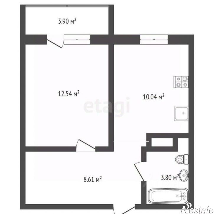 1-комн квартира ул Верхнетарманская, 1,  д. 1