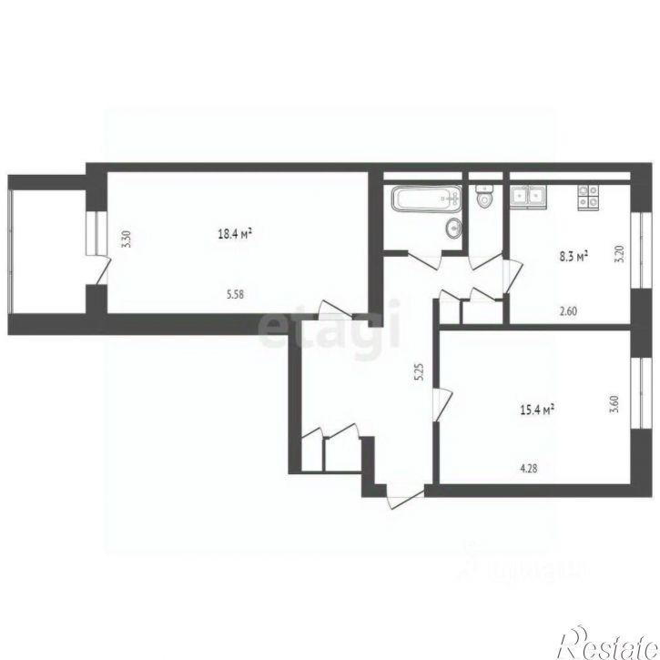 2-комн квартира ул Хохрякова, 32,  д. 32