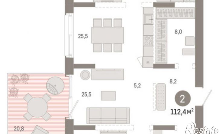 2-комн квартира в новом доме Минская улица, 92 к2,  д. 92 к2