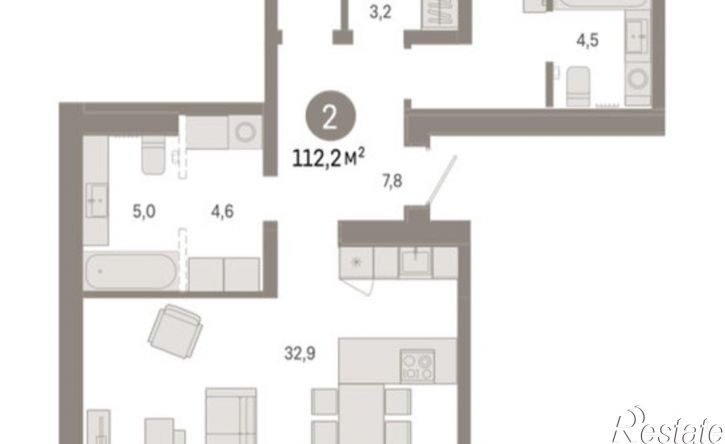 2-комн квартира в новом доме Минская улица, 92 к2,  д. 92 к2