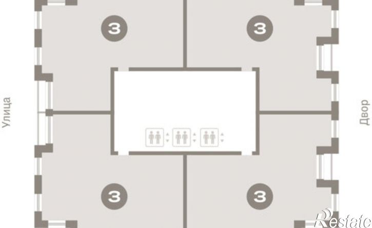3-комн квартира Краснооктябрьская улица, 4к1