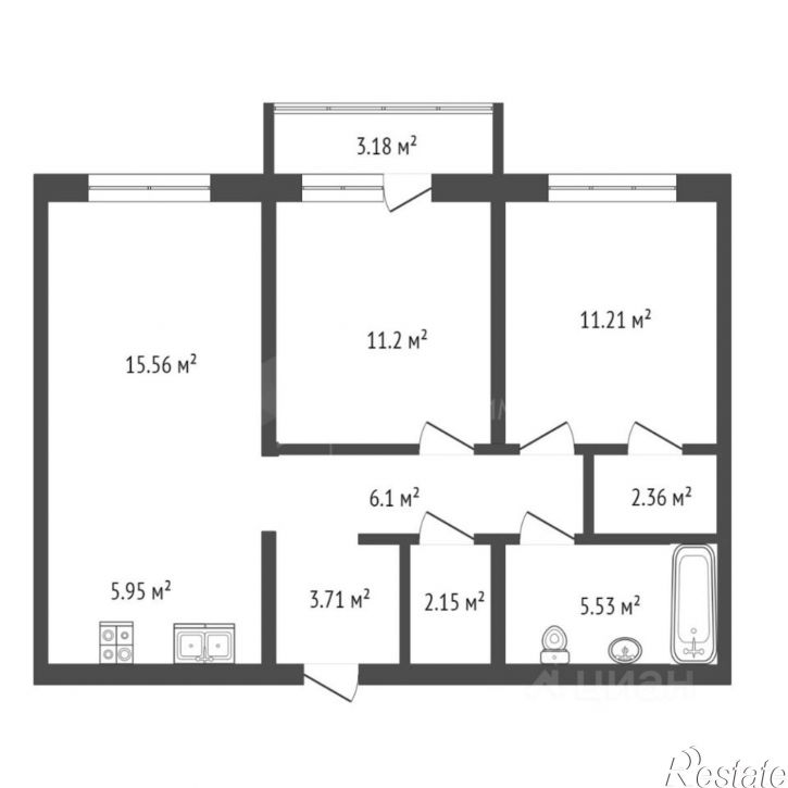2-комн квартира Госпаровская улица, 8,  д. 8