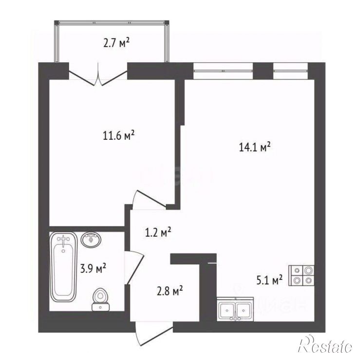 1-комн квартира улица Газовиков, 38 к2,  д. 38 к2