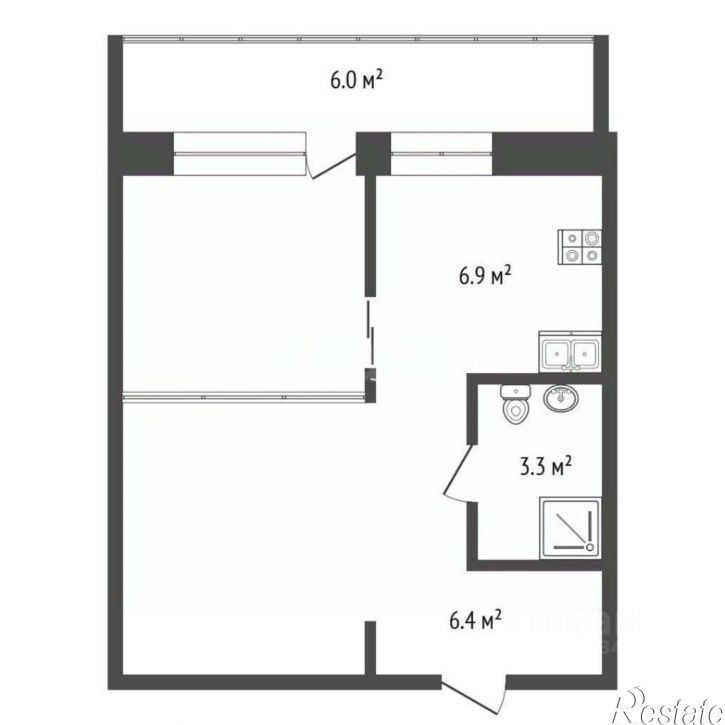1-комн квартира улица Максима Горького, 10 к1,  д. 10 к1
