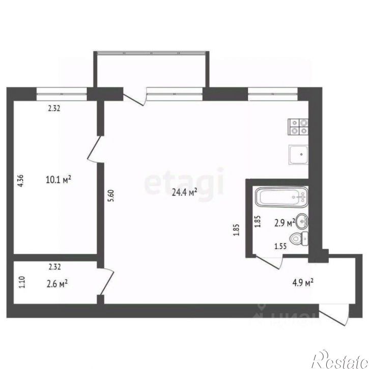 2-комн квартира улица Революции, 2,  д. 2