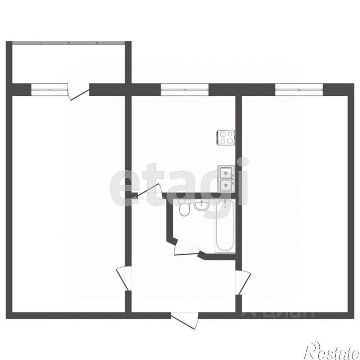 2-комн квартира улица Мусоргского, 38,  д. 38