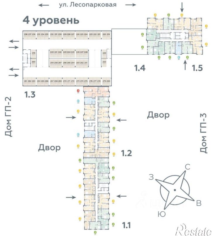 1-комн квартира в новом доме Лесопарковая улица, 17 к1,  д. 17 к1