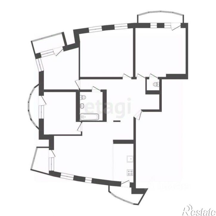3-комн квартира Севастопольская улица, 14,  д. 14