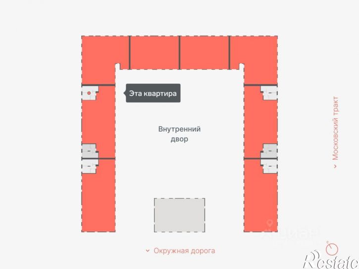 1-комн квартира в новом доме ул Московский тракт, 154,  д. 154