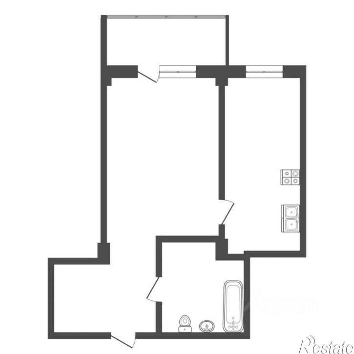 1-комн квартира улица Дмитрия Менделеева, 12,  д. 12