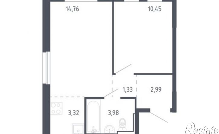 1-комн квартира улица Юрия Рогачёва, 9 к1,  д. 9 к1