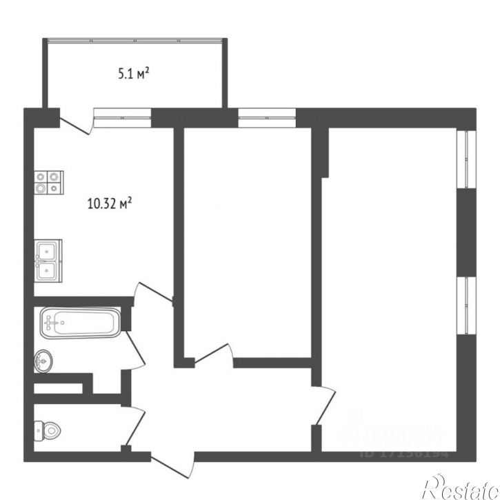 2-комн квартира Профсоюзная улица, 59,  д. 59