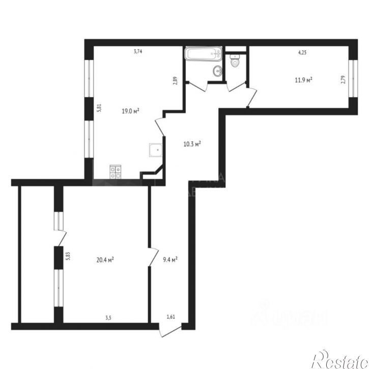 2-комн квартира Широтная улица, 156 к1,  д. 156 к1