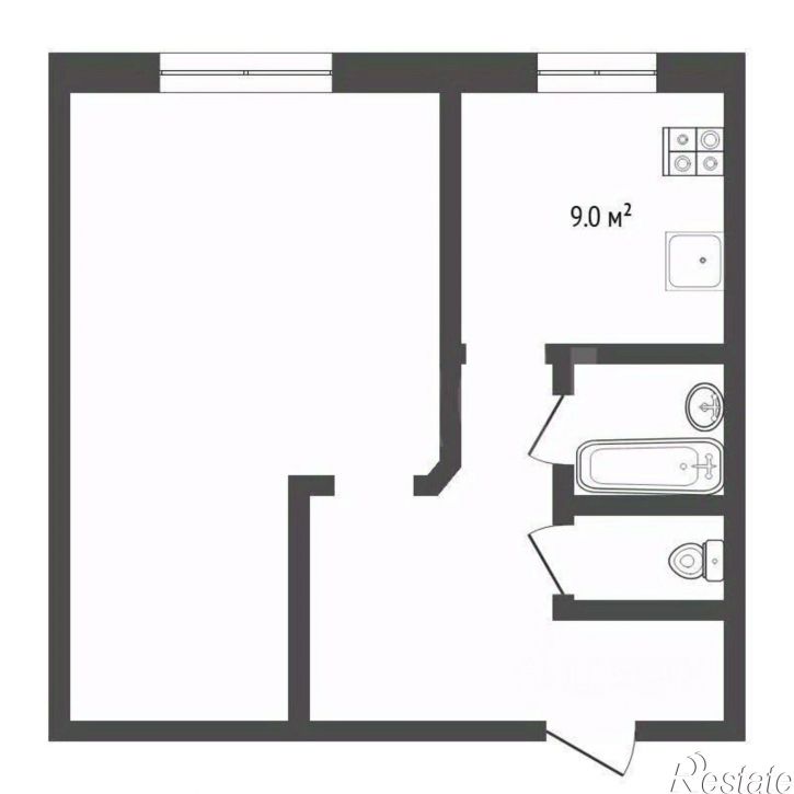 1-комн квартира ул Санаторная, 4,  д. 4