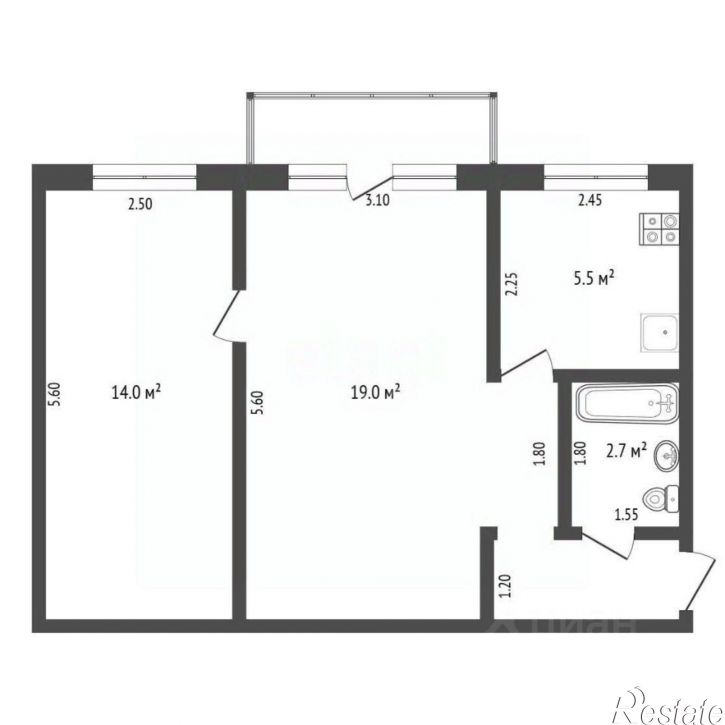 2-комн квартира улица Пермякова, 14,  д. 14