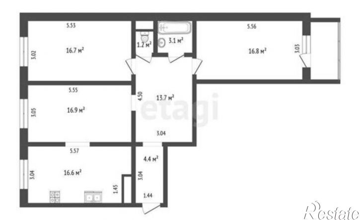 3-комн квартира Судоремонтная улица, 24,  д. 24