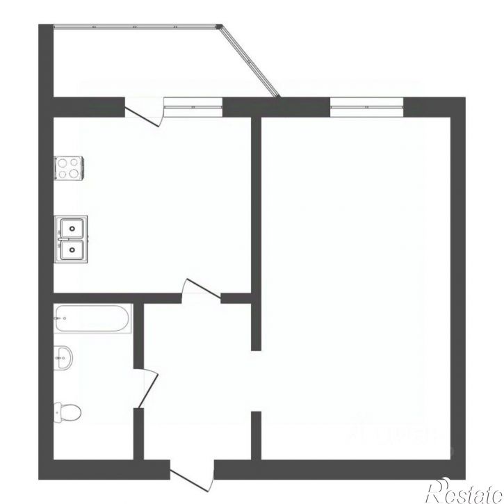 1-комн квартира улица Максима Горького, 83,  д. 83
