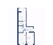 2-комн, 61 кв м, этаж 16/25 ул Агеева, 215