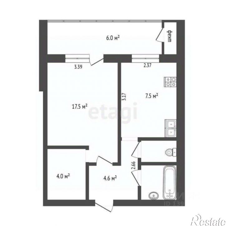 1-комн квартира Боровская улица, 8,  д. 8