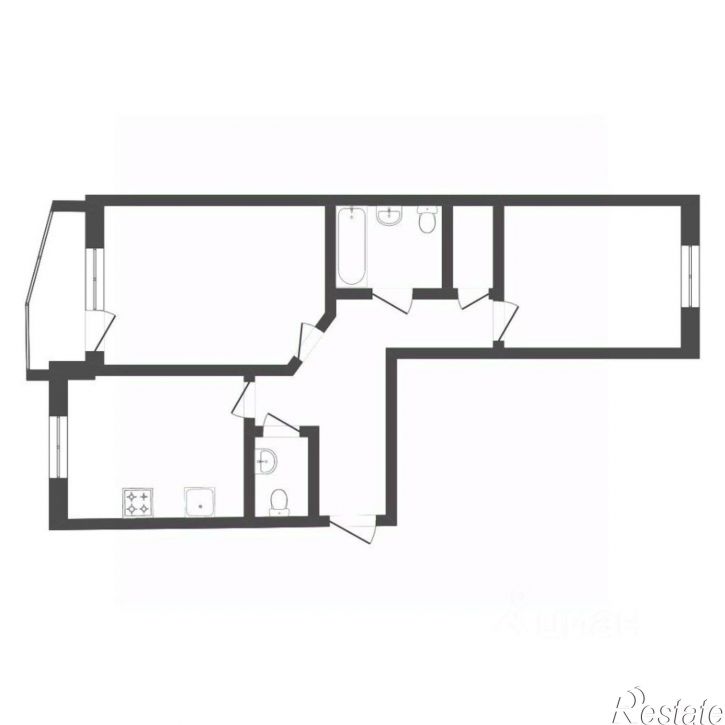 2-комн квартира ул Энергостроителей, 25 1,  д. 25 1,  к. 1