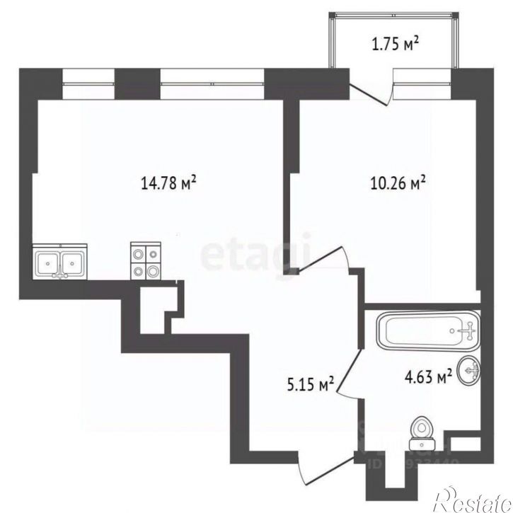 1-комн квартира ул Береговая, 112,  д. 112