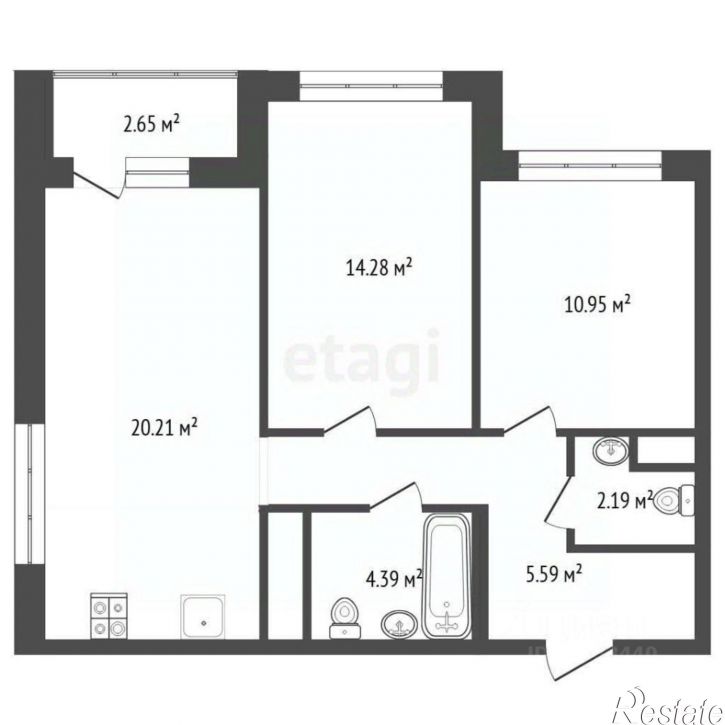 2-комн квартира ул разведчика Кузнецова, 7,  д. 7