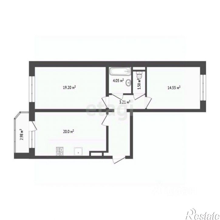 2-комн квартира улица Александра Митинского, 3,  д. 3