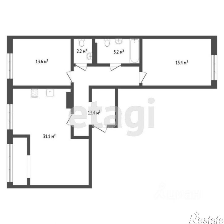 2-комн квартира улица Газовиков, 34,  д. 34